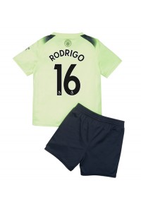 Manchester City Rodri Hernandez #16 Babyklær Tredje Fotballdrakt til barn 2022-23 Korte ermer (+ Korte bukser)